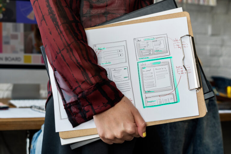 Clipboard used to create a website