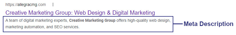 An optimized search engine marketing meta description.